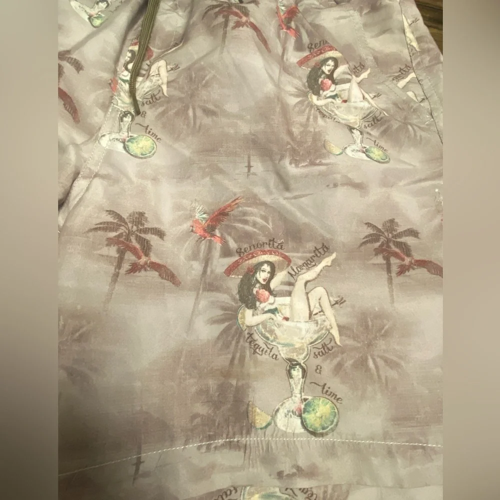 Men's Paradise Shores Large Lined Board Shorts, Swim Trunks